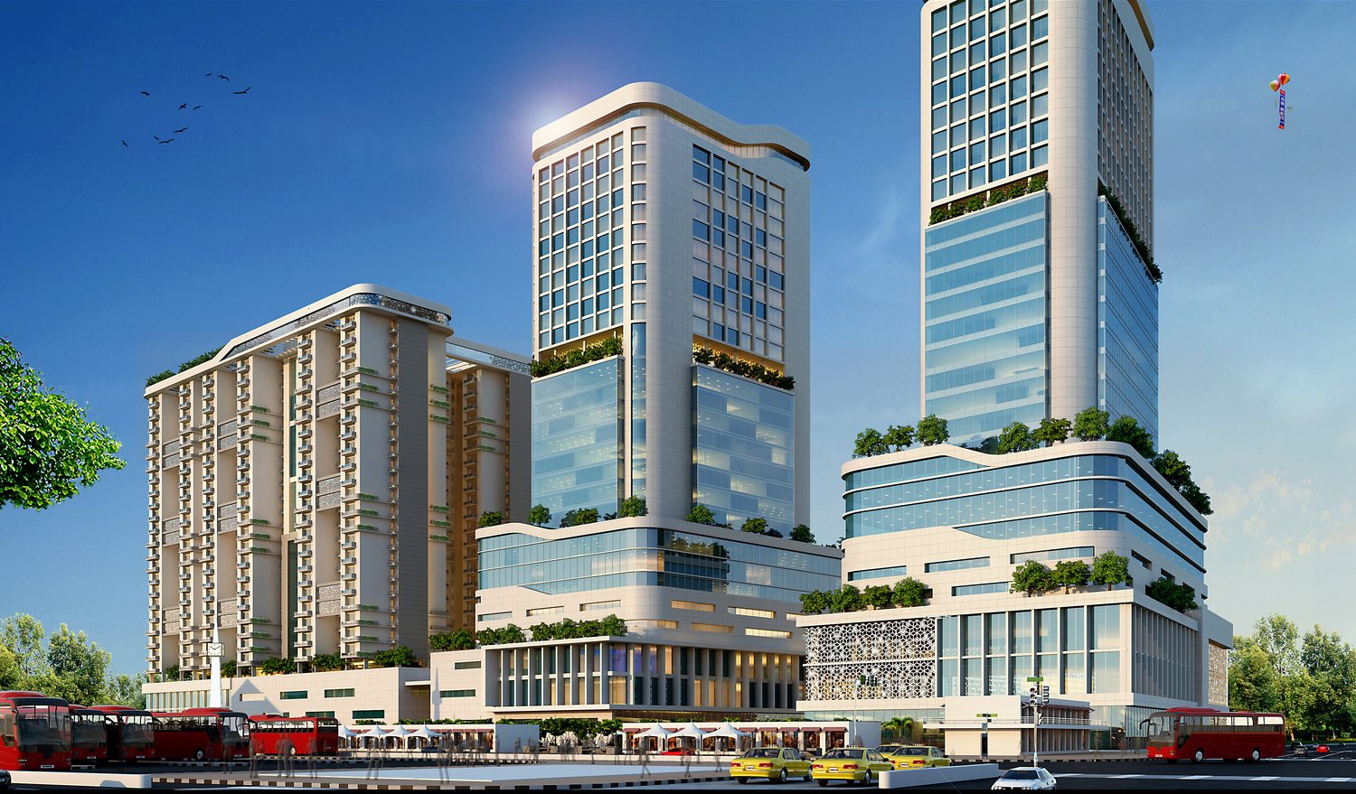 Tower 2, with the hotel, convention centre and offices