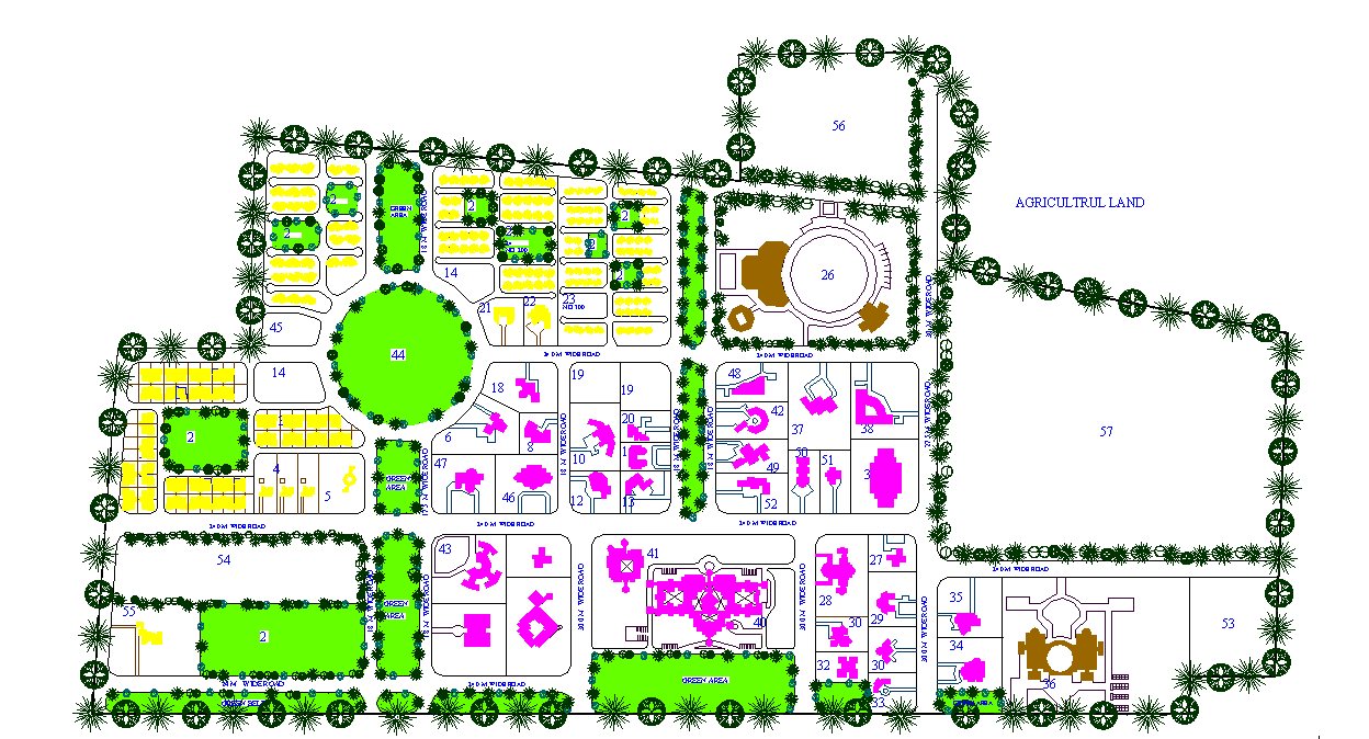 Site plan of the district headquarters complex
