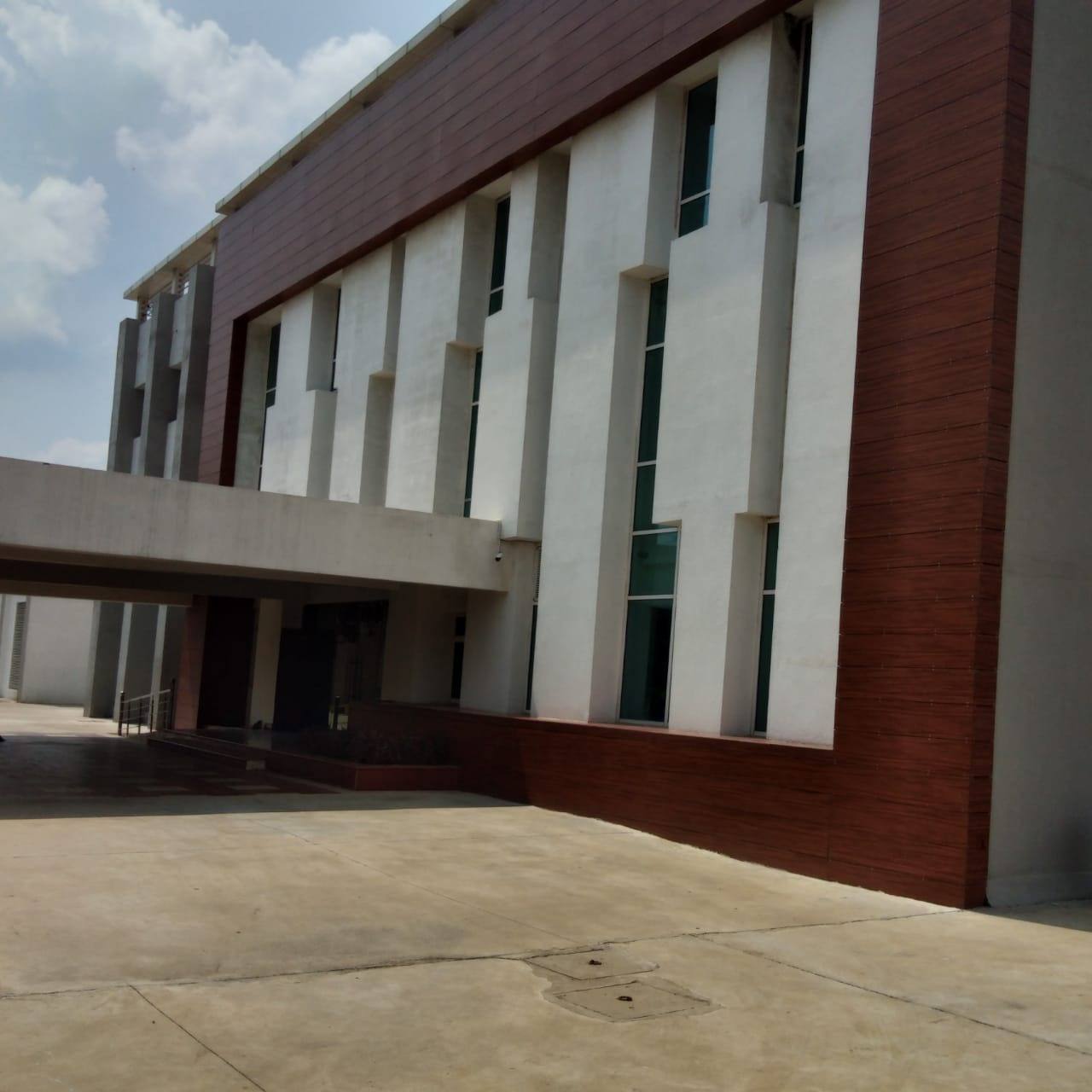 The main building, completed