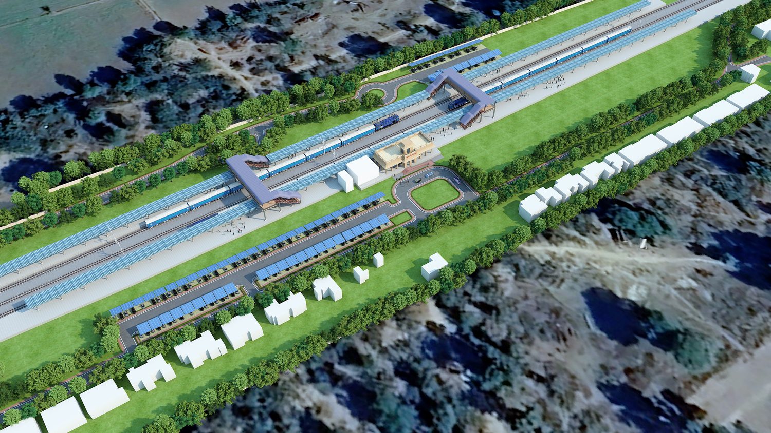 The station area, from above