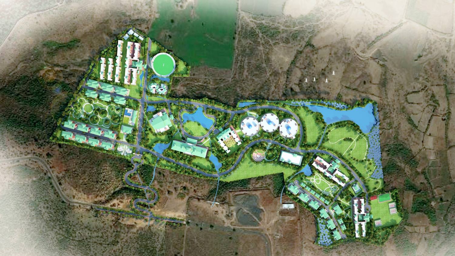 Campus, top view