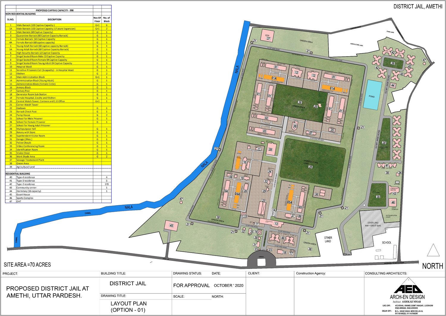 Layout plan, option 1