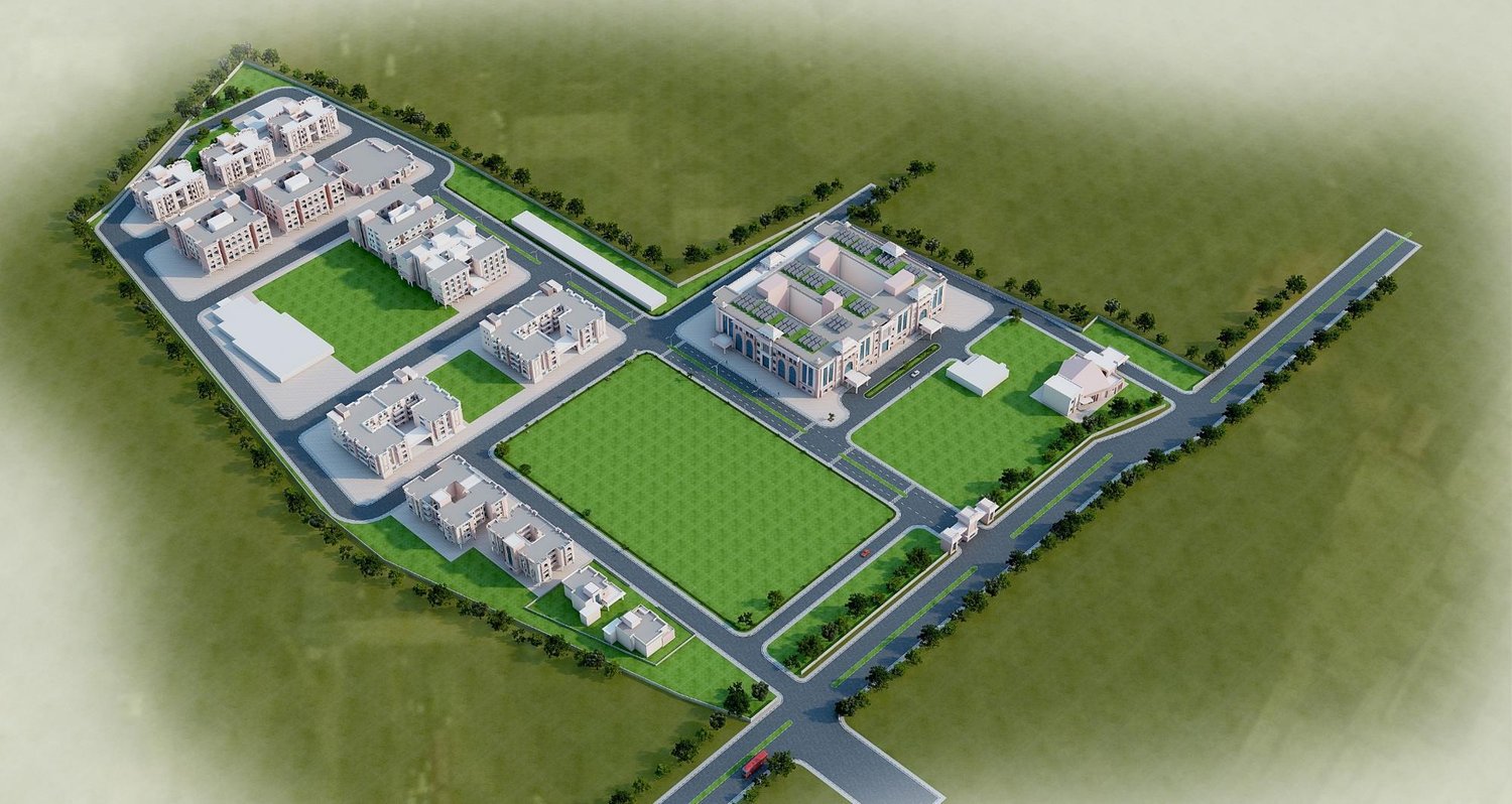 The campus from above