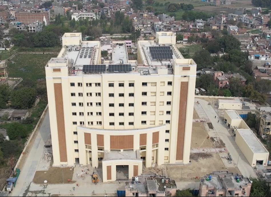 The hospital block, completed, from above