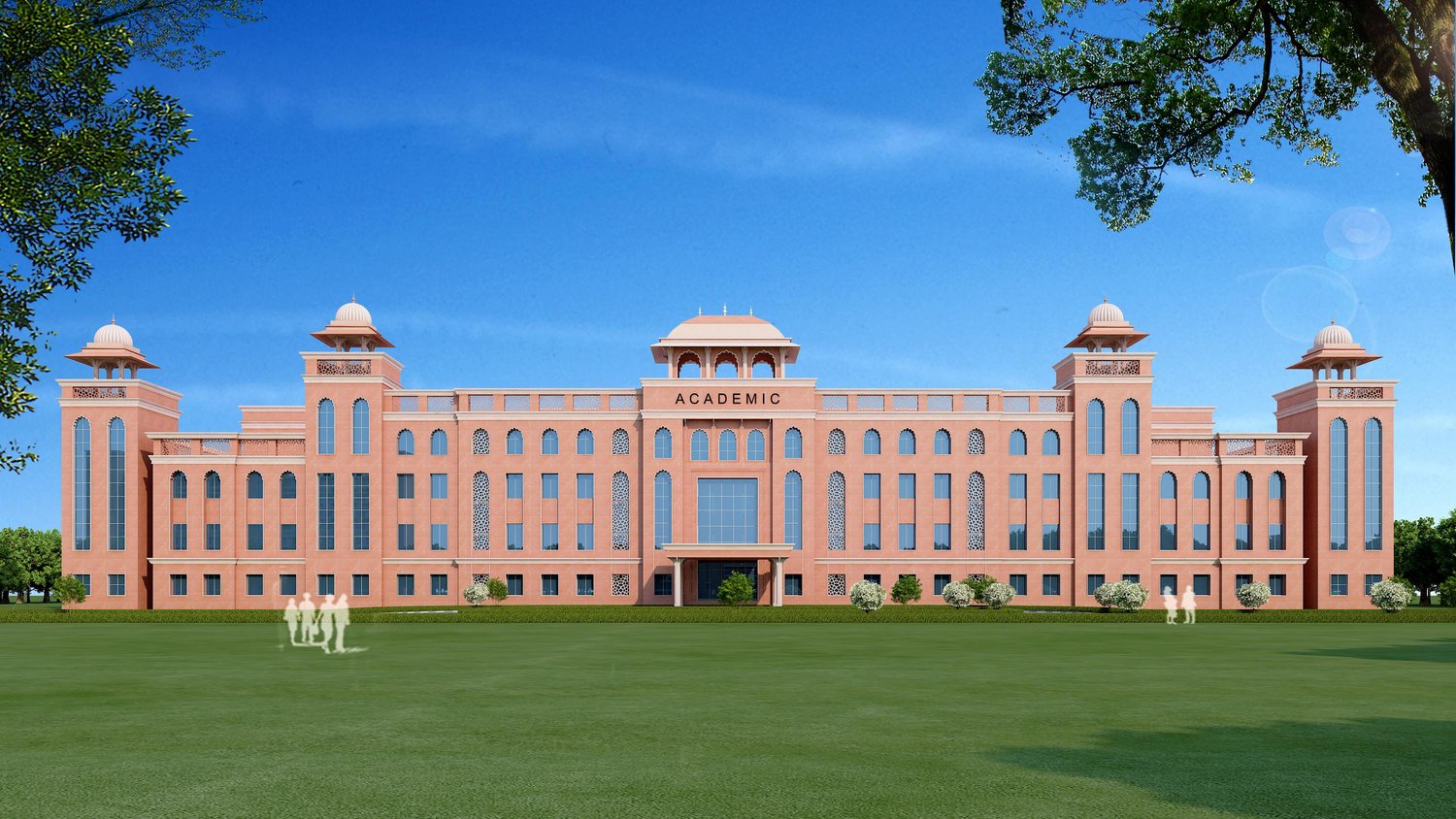 The academic block from the front