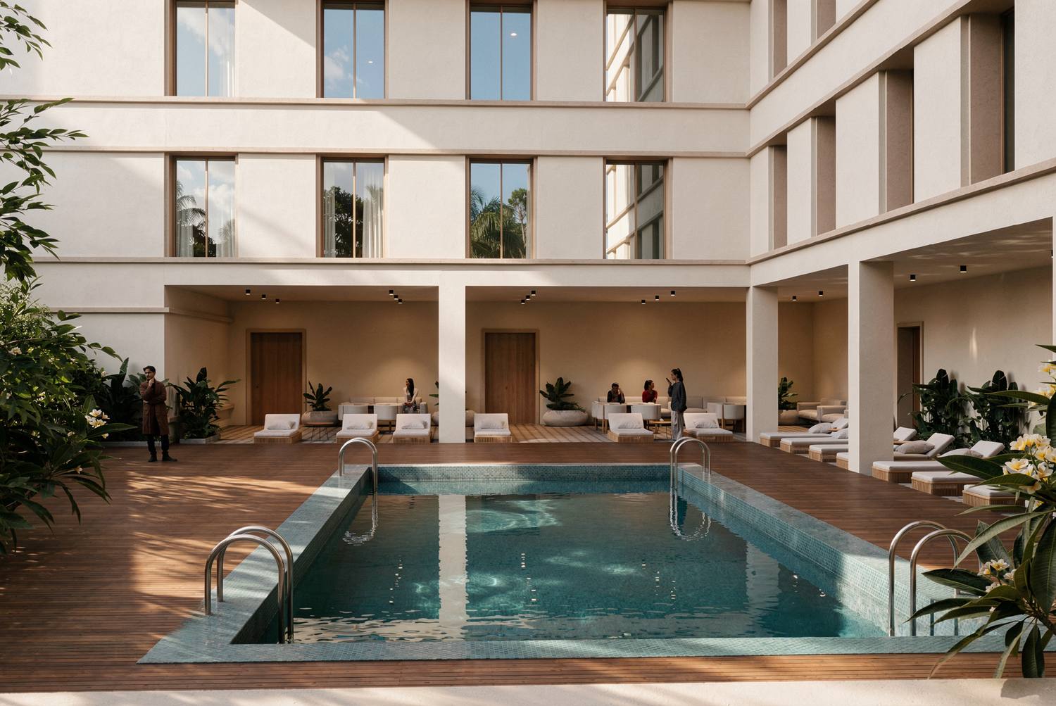 Courtyard pool