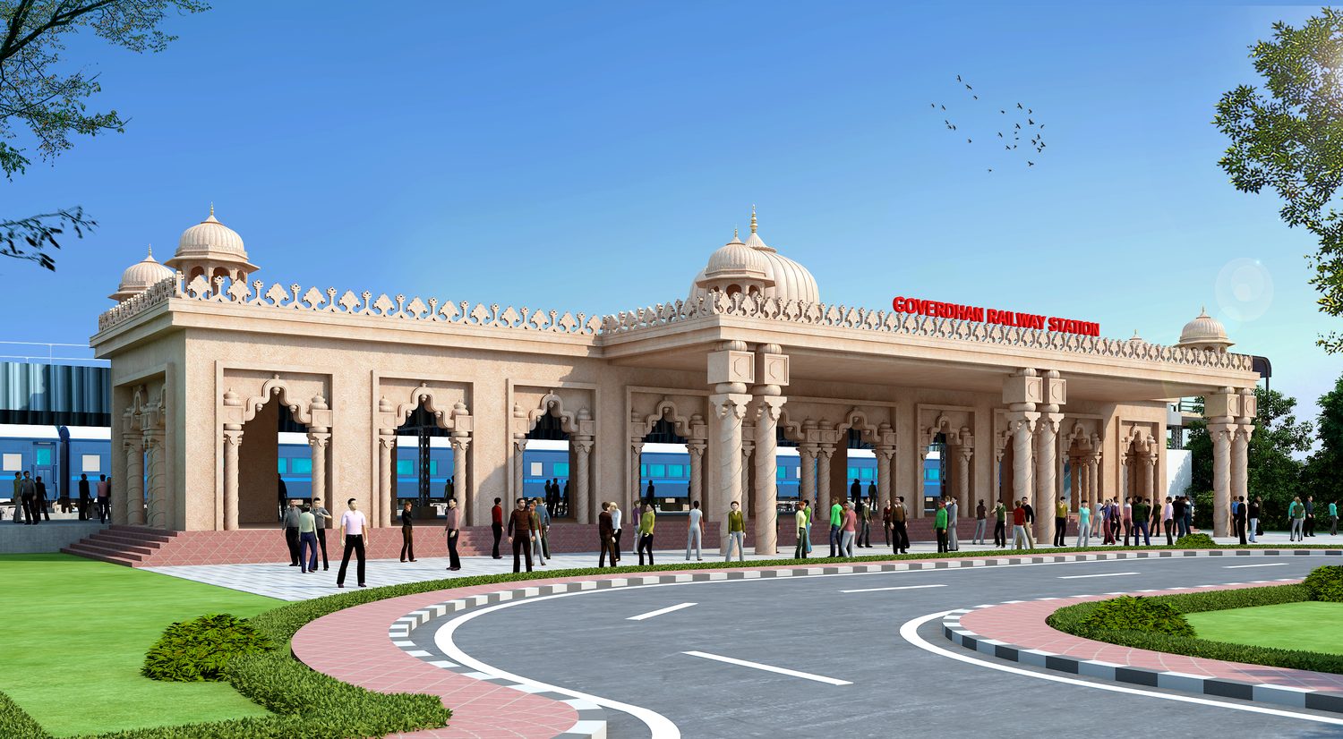The arcade and its chhatris