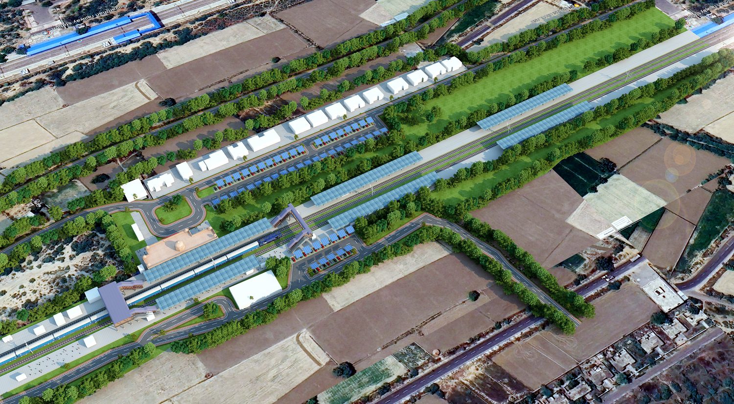 Shaded parking and platform shelters