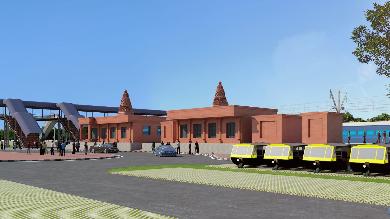 The forecourt and auto stand
