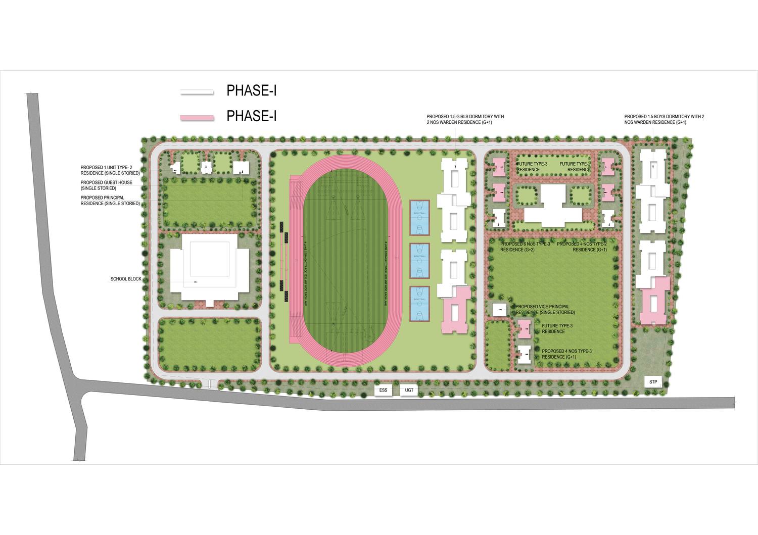 Site plan, JNV Charaideo, Assam