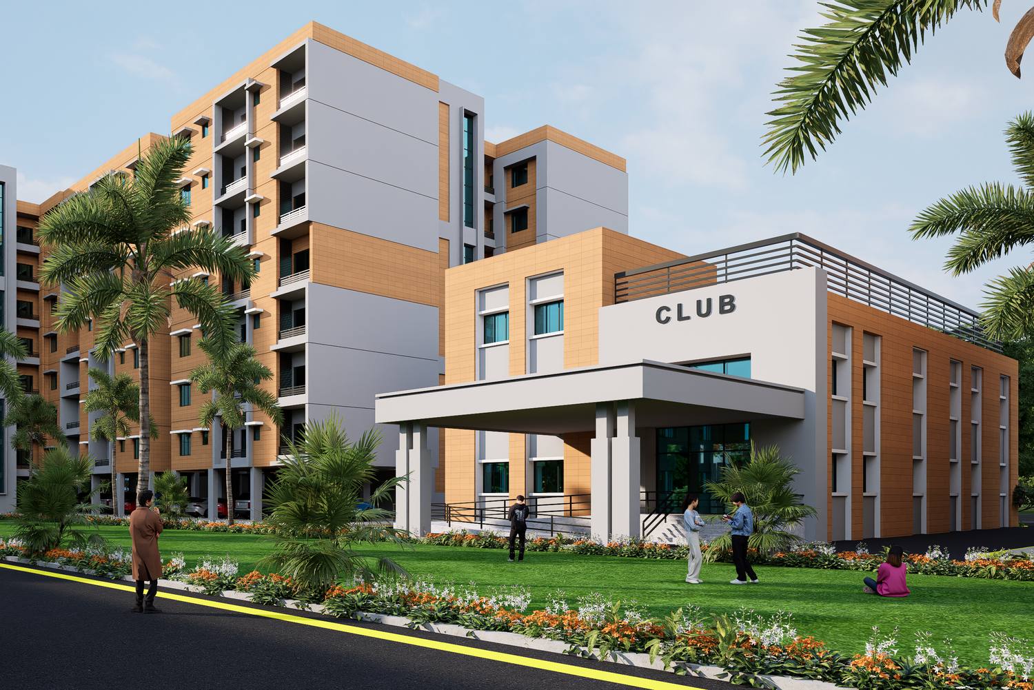 The club house by day
