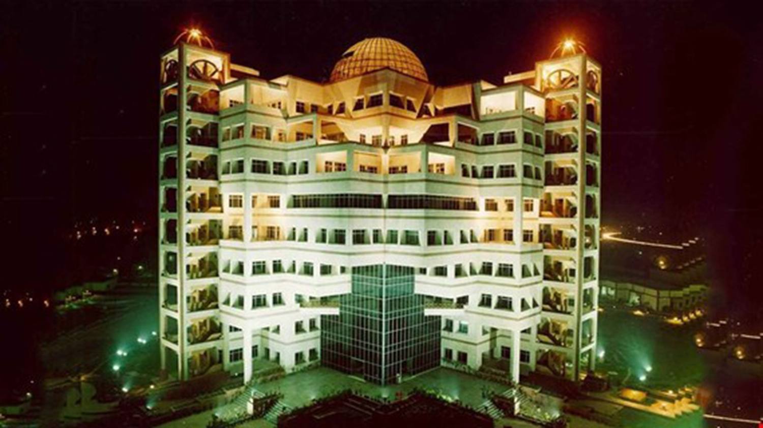 Two wings and an atrium
