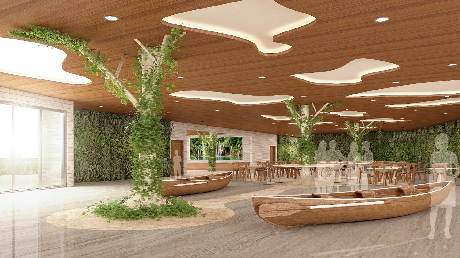 A gallery among the trees