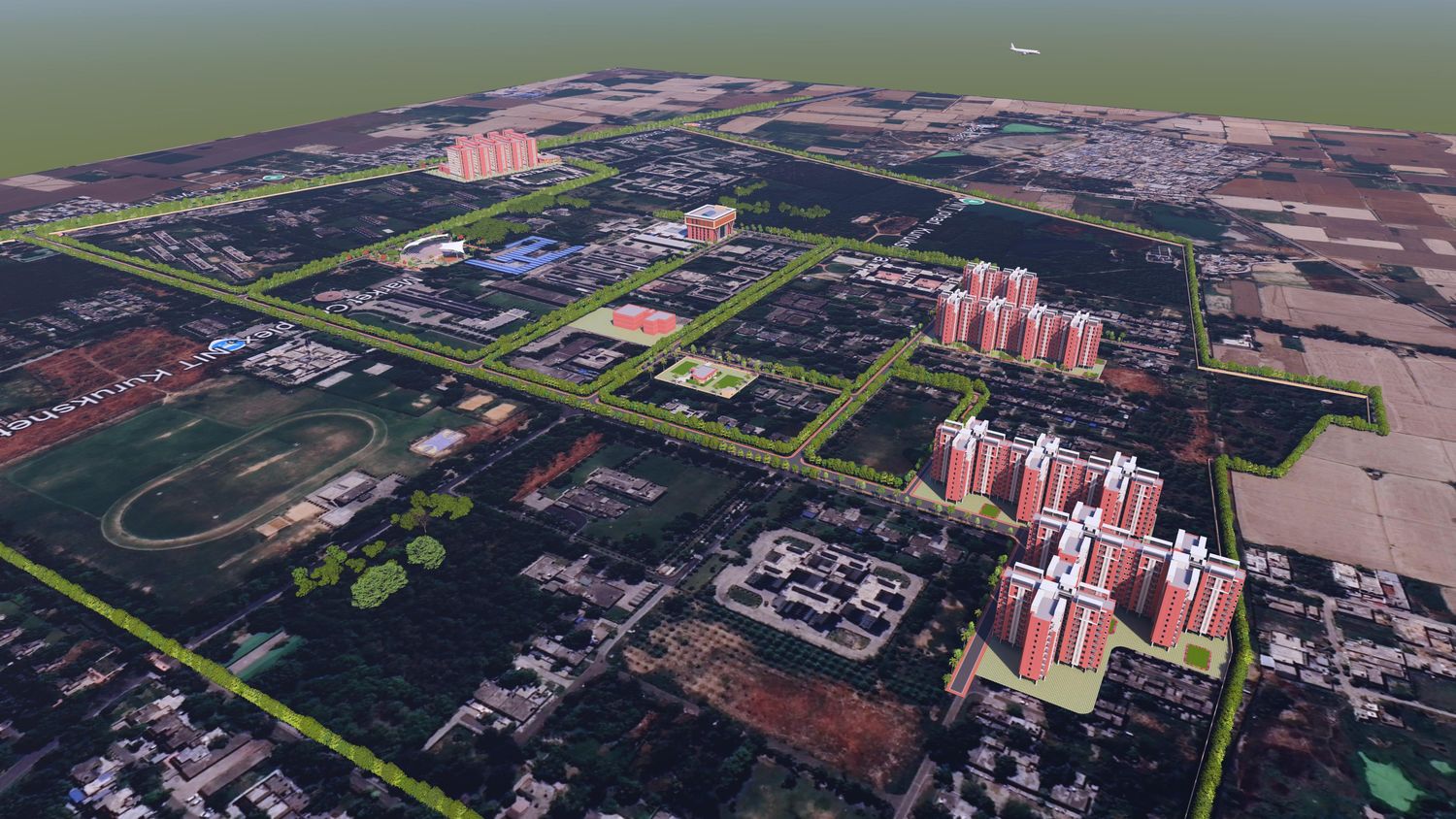 The new buildings across the 292-acre campus