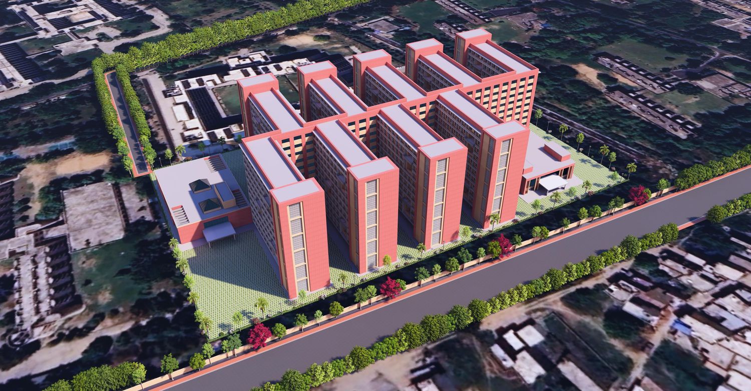 The hostel from above