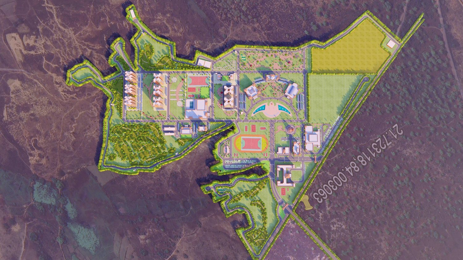 The NLCIL Township main campus from above