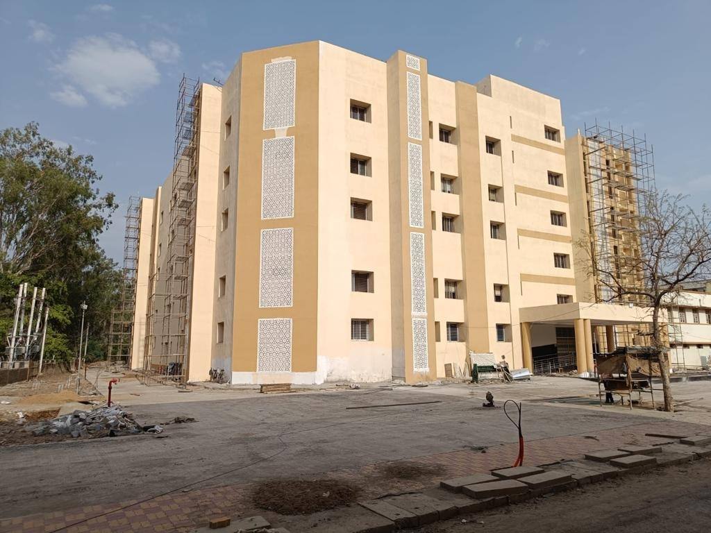 The new block nearing completion