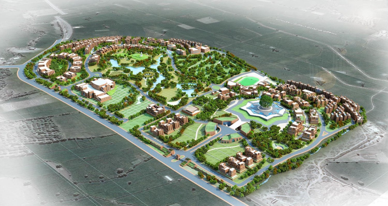 The Campus as planned, from above